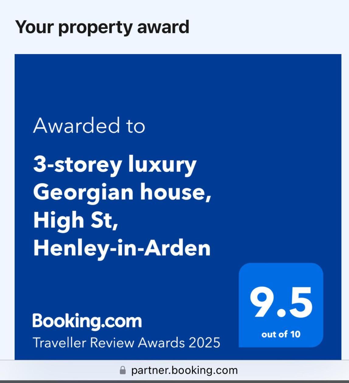 Entire Georgian Luxury Home - 3 Storey- High St Henley-In-Arden -Two Bedrooms-Sleeps 4 Εξωτερικό φωτογραφία